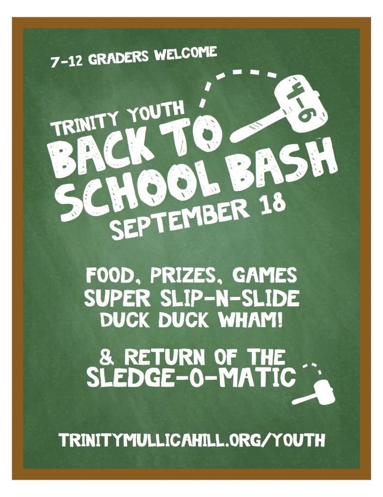 Flier for Back to School Themed Event