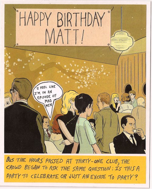 Mad Men Birthday Card