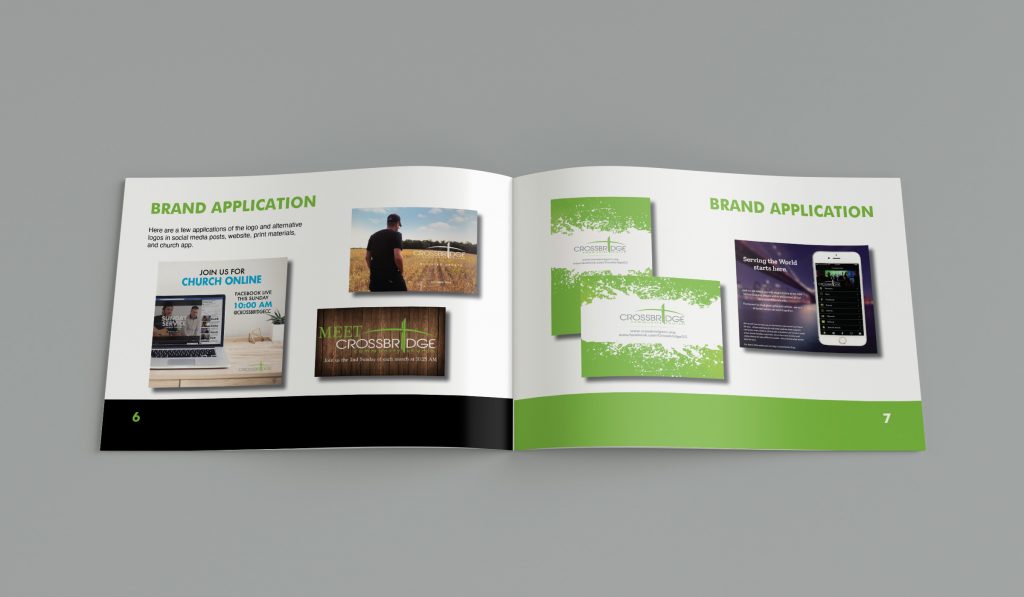 2 pages of design with images and print design elements