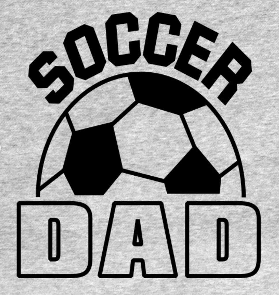 soccer ball with text on gray background