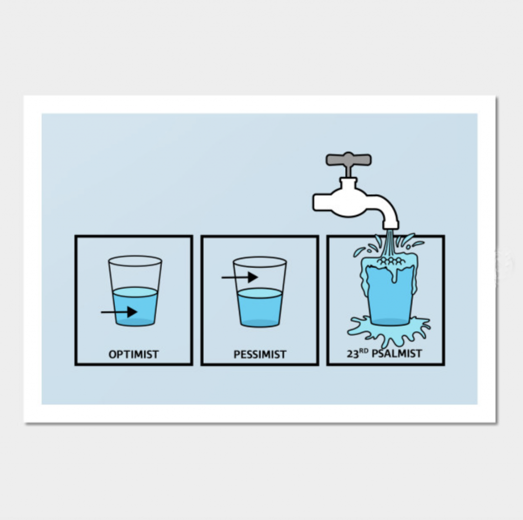 classes of water with faucet illustration on light blue poster mockup