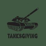 tank graphic on green background