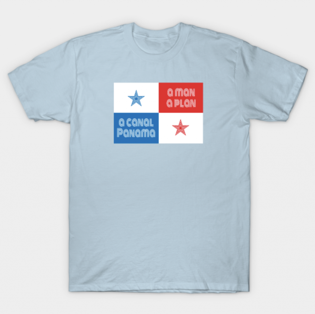 red and blue star flag design on light blue t-shirt mockup